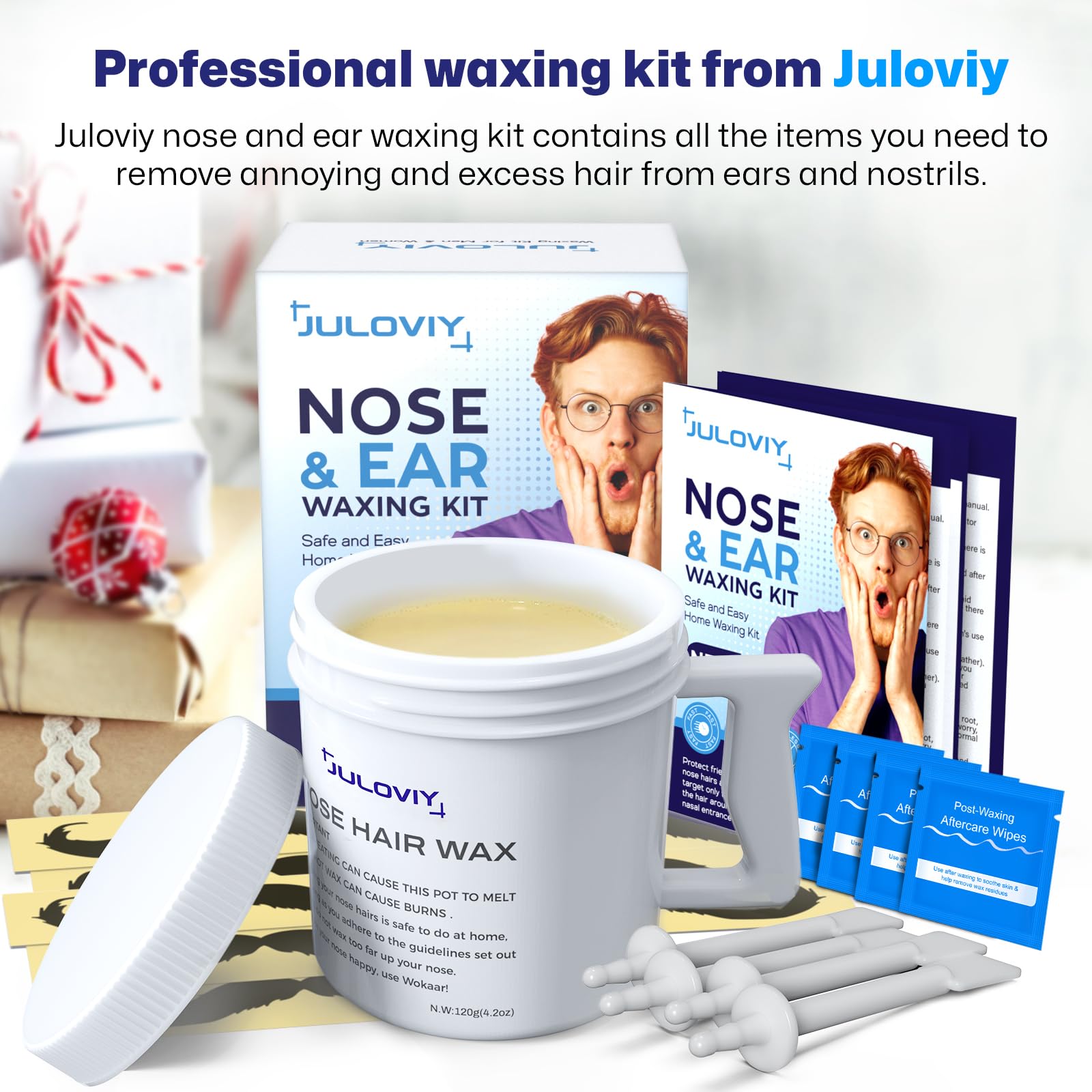 Compact Juloviy package showcases components and usage tips