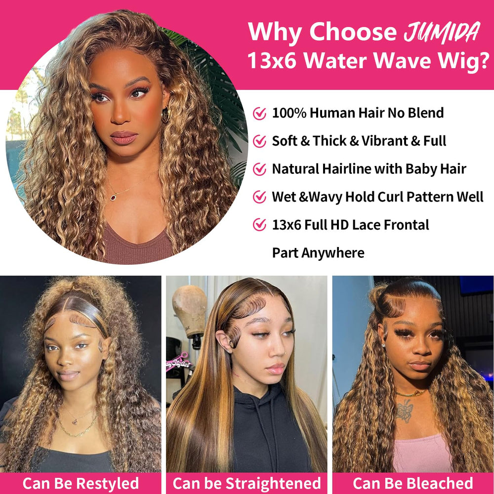 Jumida 13x6 lace designed cap supports natural parting and styling options