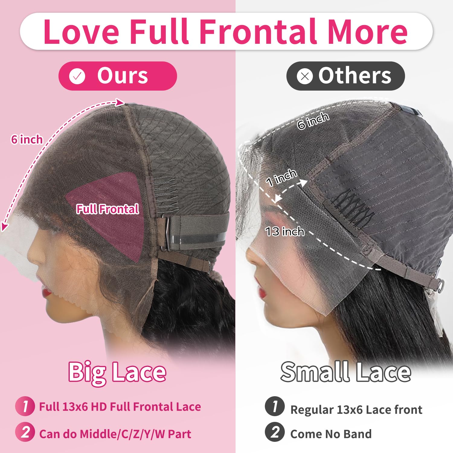 Jumida glueless cap with adjustable straps and four combs