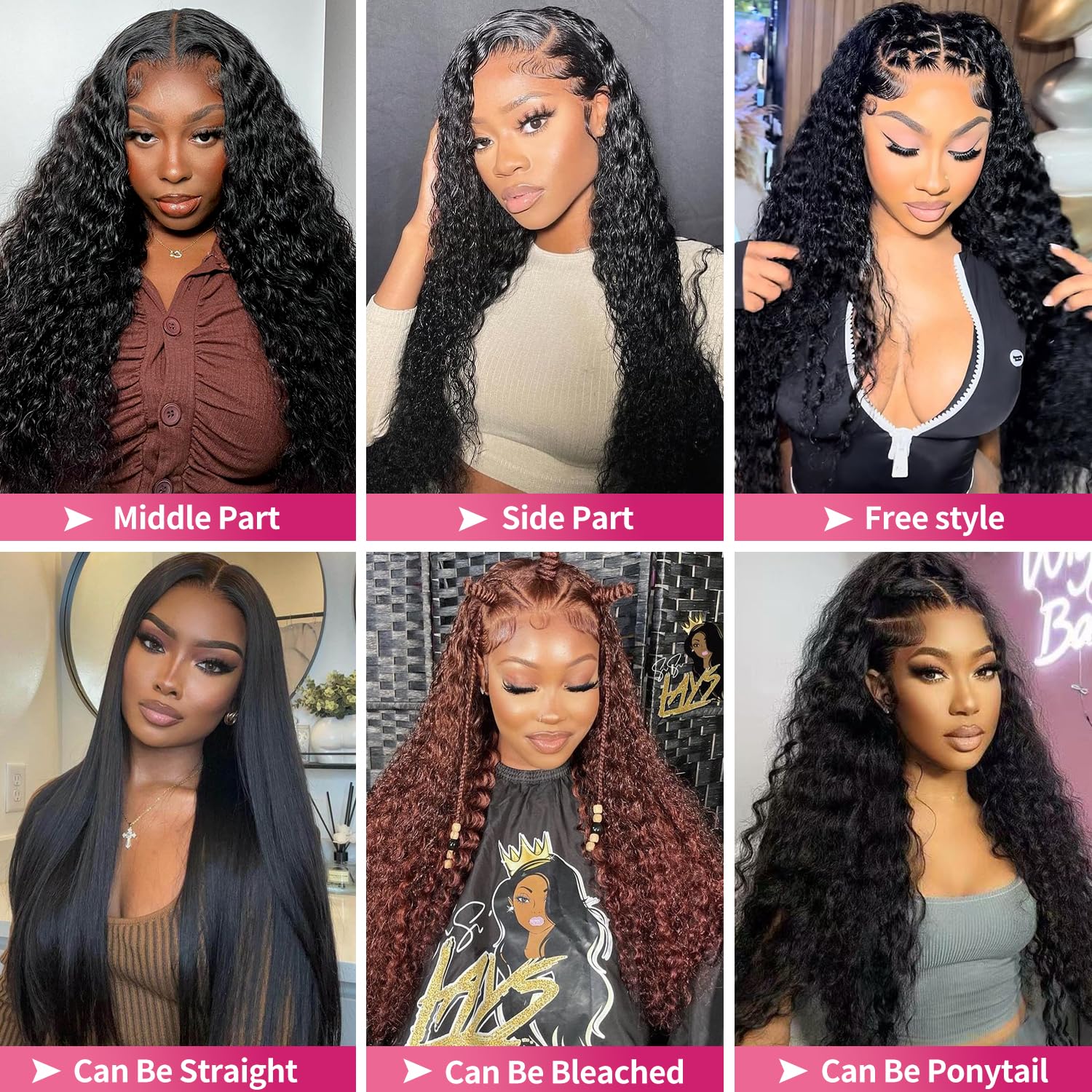 Jumida natural black hair tone wig on display
