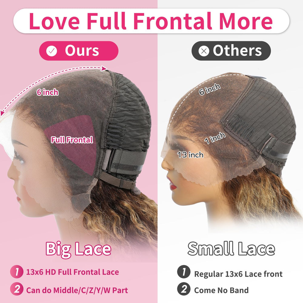 Jumida ombre-highlighted 4/27 wig displays vibrant color and textured water-wave pattern