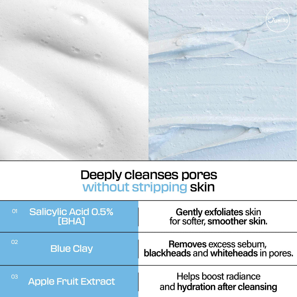 JUMISO fragrance-free cleanser conveys clean, non-irritating formula for sensitive skin daily use.