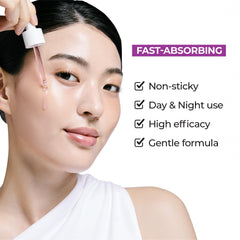 JUMISO Niacinamide 20 Serum texture swirl demonstrates lightweight, fast-absorbing formula