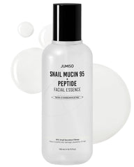 JUMISO Snail Mucin 95 + Peptide Essence bottle closeup for hydrating skin.