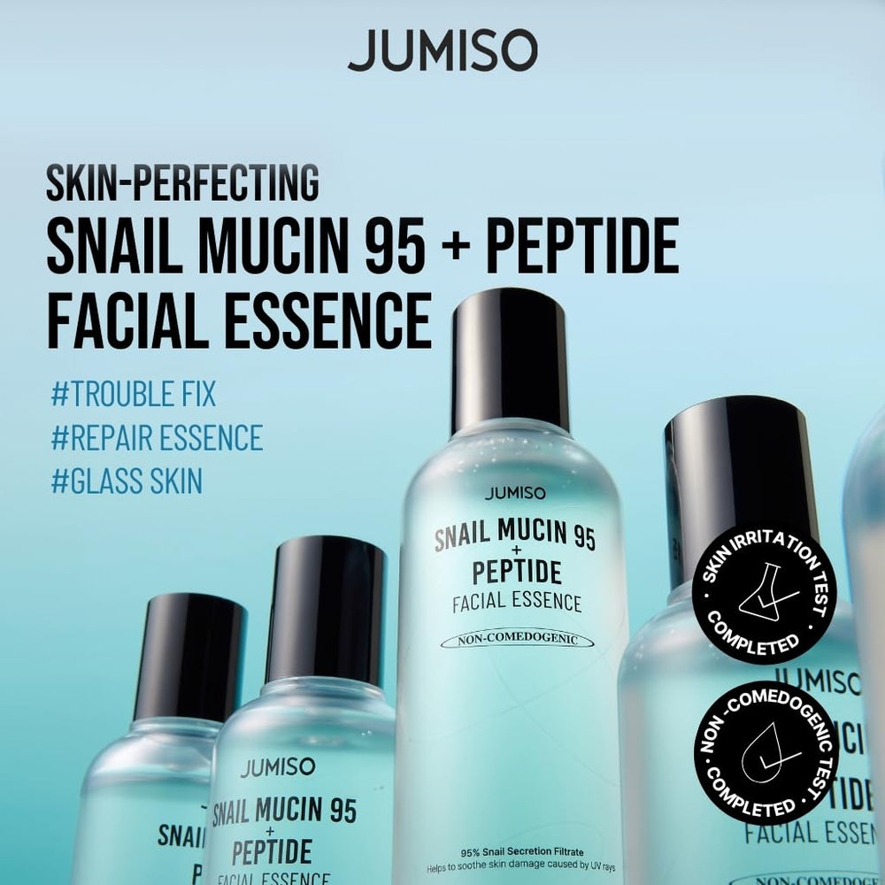 JUMISO Snail Mucin 95 + Peptide Essence texture swirl demonstrates lightweight absorption.