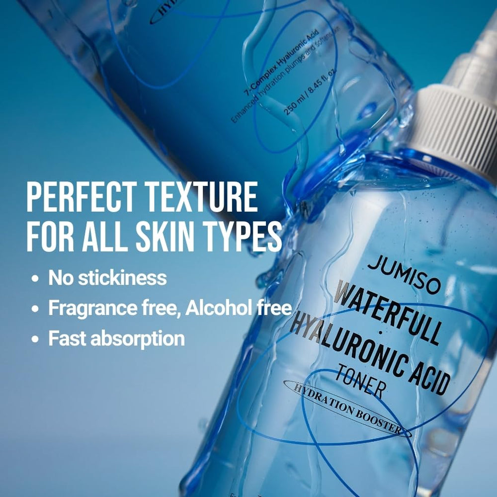 Graphic of hyaluronic acid complex and ceramides in JUMISO Toner.