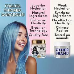 Jumybee hair mask keratin and collagen label highlighting protein repair