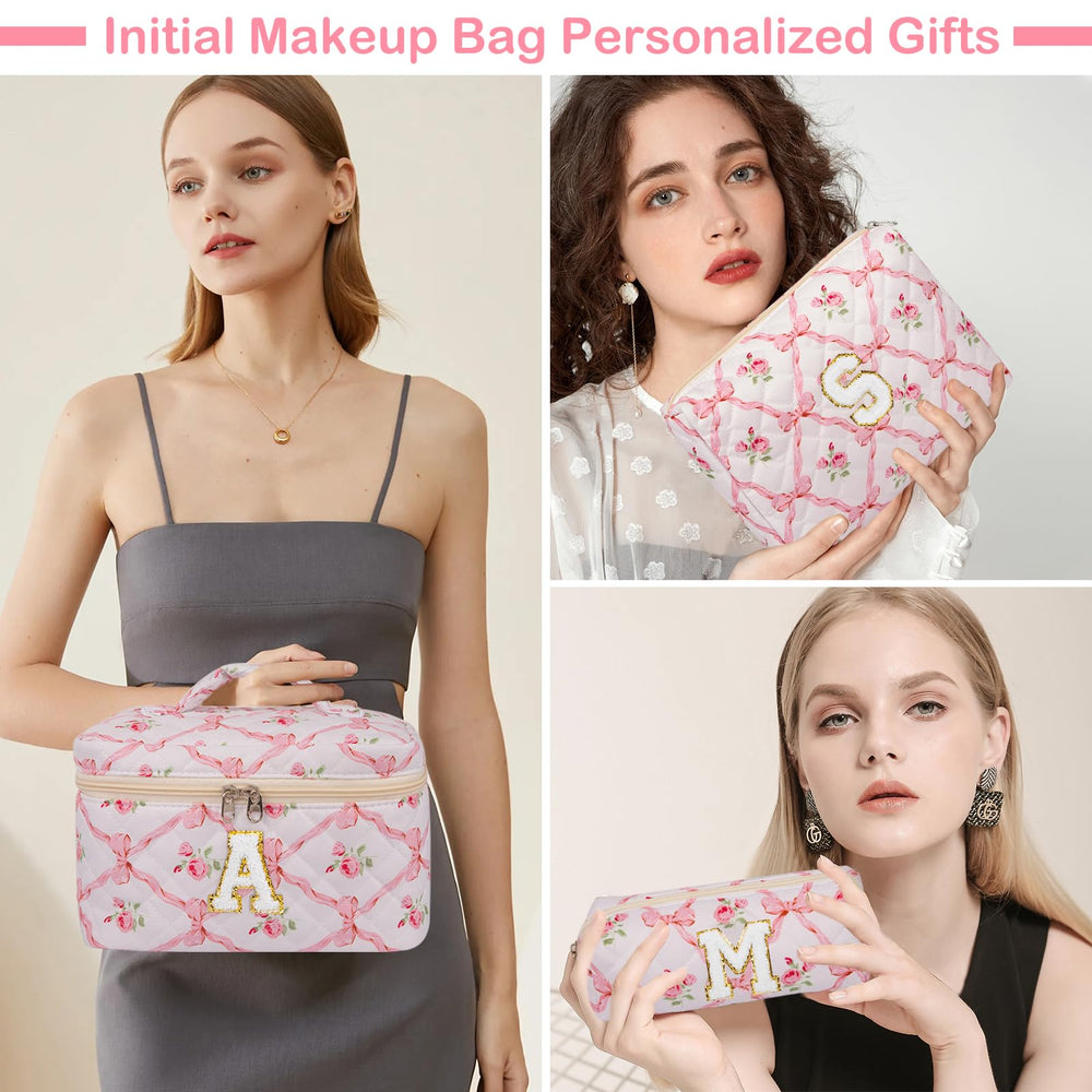 Junesters travel-friendly makeup bag set ready for on-the-go organization.
