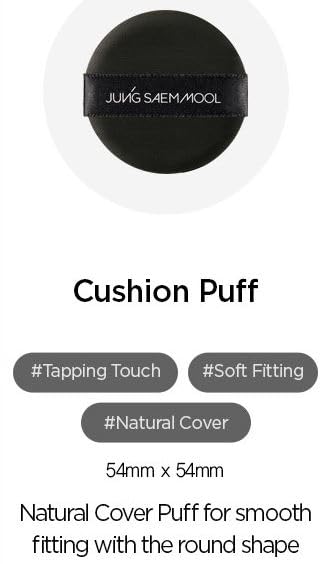 JUNG SAEM MOOL cushion puff micro blocking layer reduces sponge absorption.