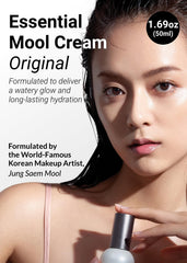 Swatch of Essential Mool Cream demonstrates lightweight hydration and glide
