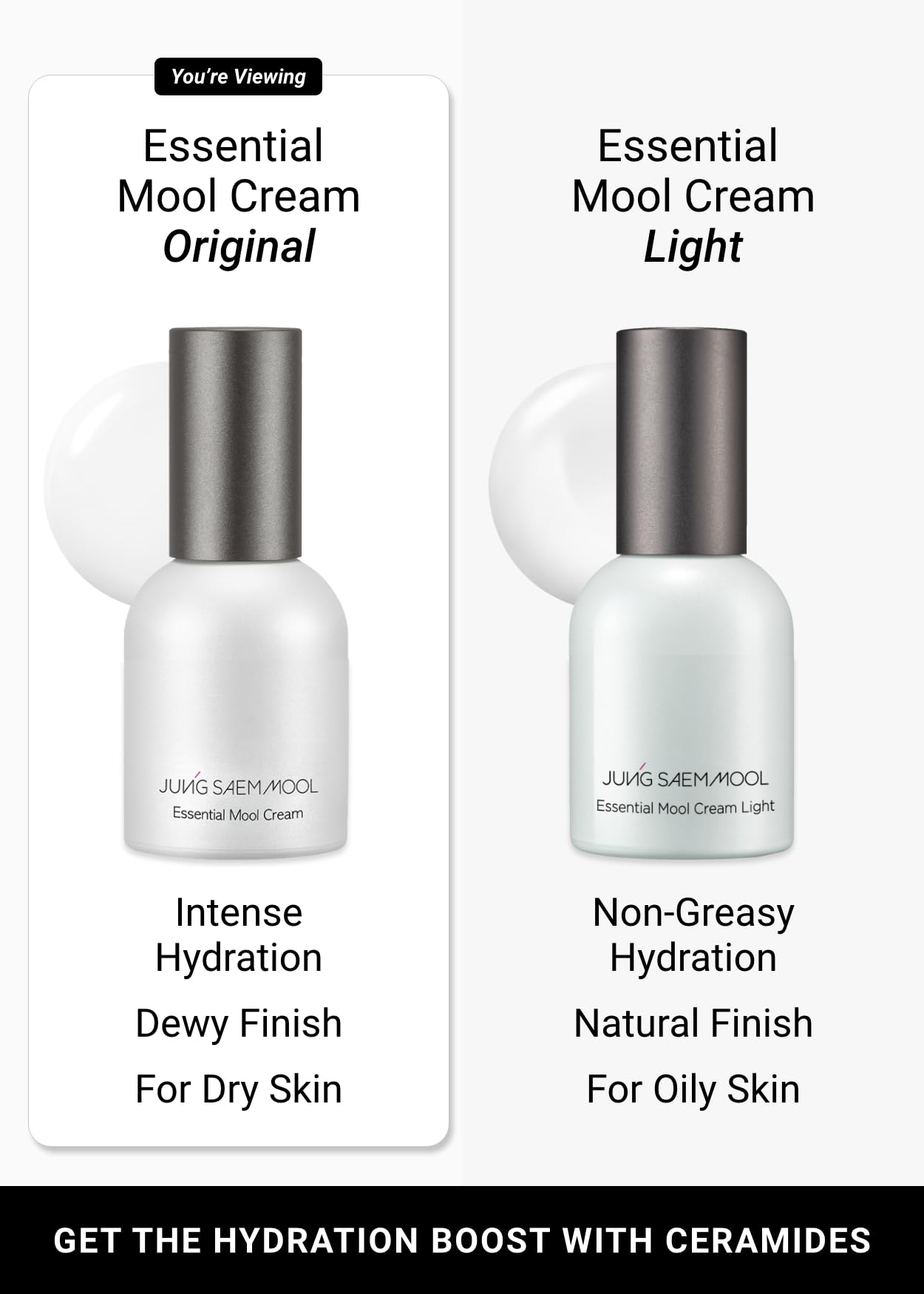 JUNG SAEM MOOL Essential Mool Cream fermented-pearl extract ingredient highlight.