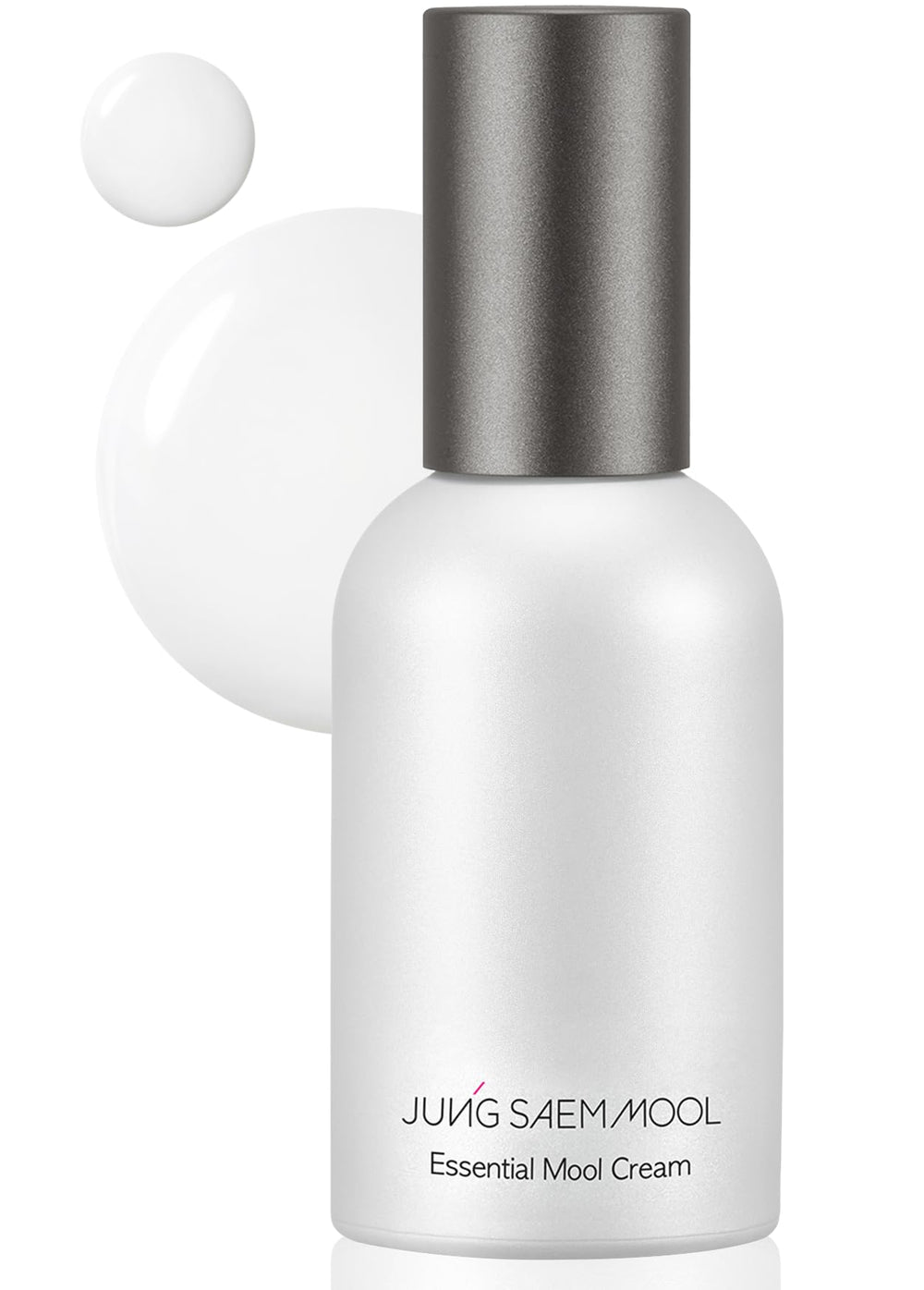 Jung Saem Mool Essential Mool Cream jar close-up shows dewy gel-cream texture for glow