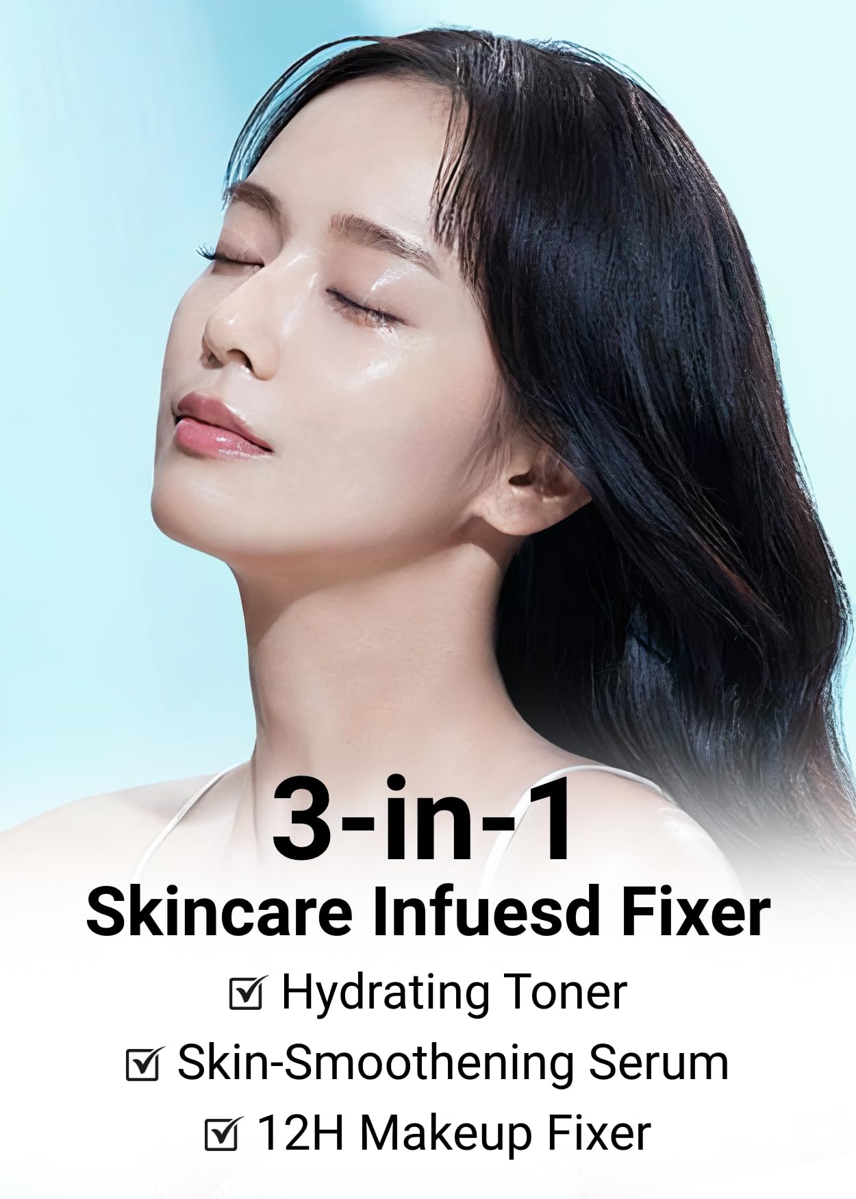 JUNG SAEM MOOL Essential Mool Micro Fitting Face Mist macro shot shows refreshing hydration.