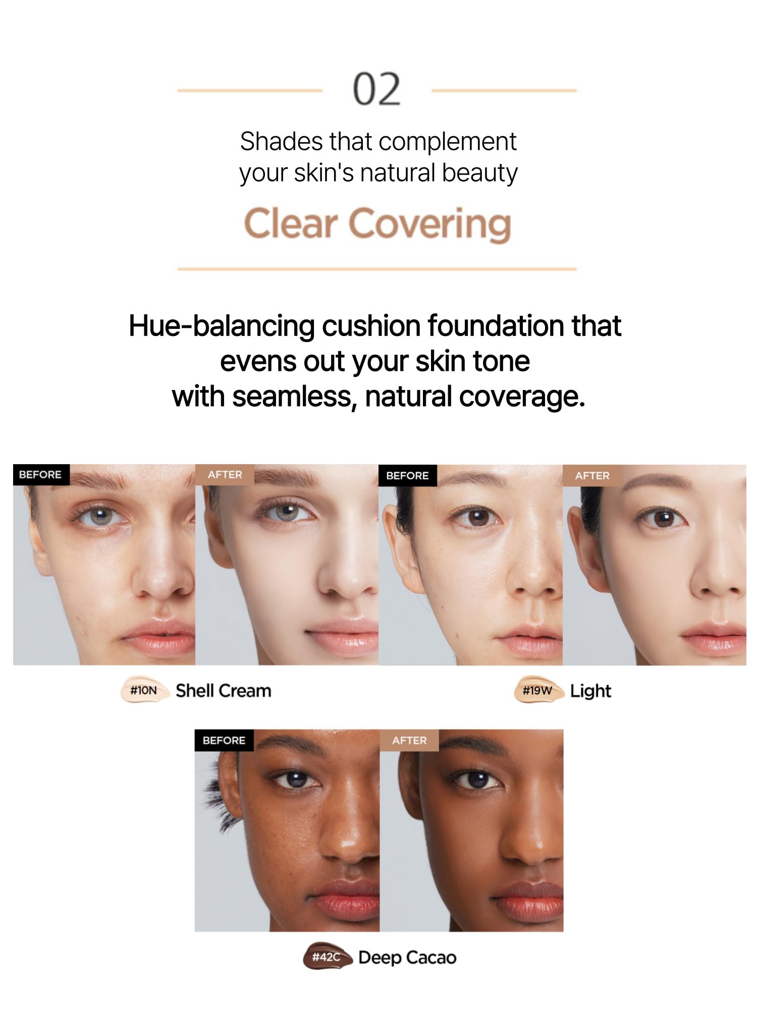 JUNG SAEM MOOL Essential Skin Nuder Cushion 23W hydrating formula supports comfortable wear.