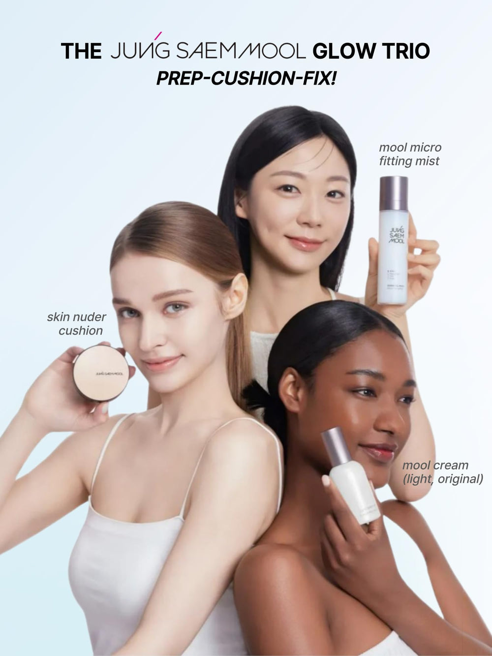JUNG SAEM MOOL Essential Skin Nuder Cushion 23W packaging shows no refill included.
