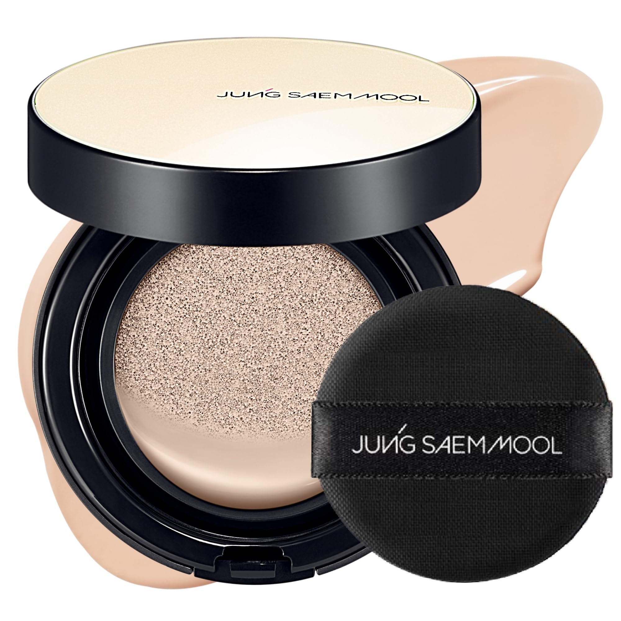 Jung Saem Mool Essential Skin Nuder cushion-compact pink-light shade for natural radiance.