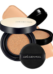 Jung Saem Mool Essential Skin Nuder cushion bottle shows enduring 24 hour coverage