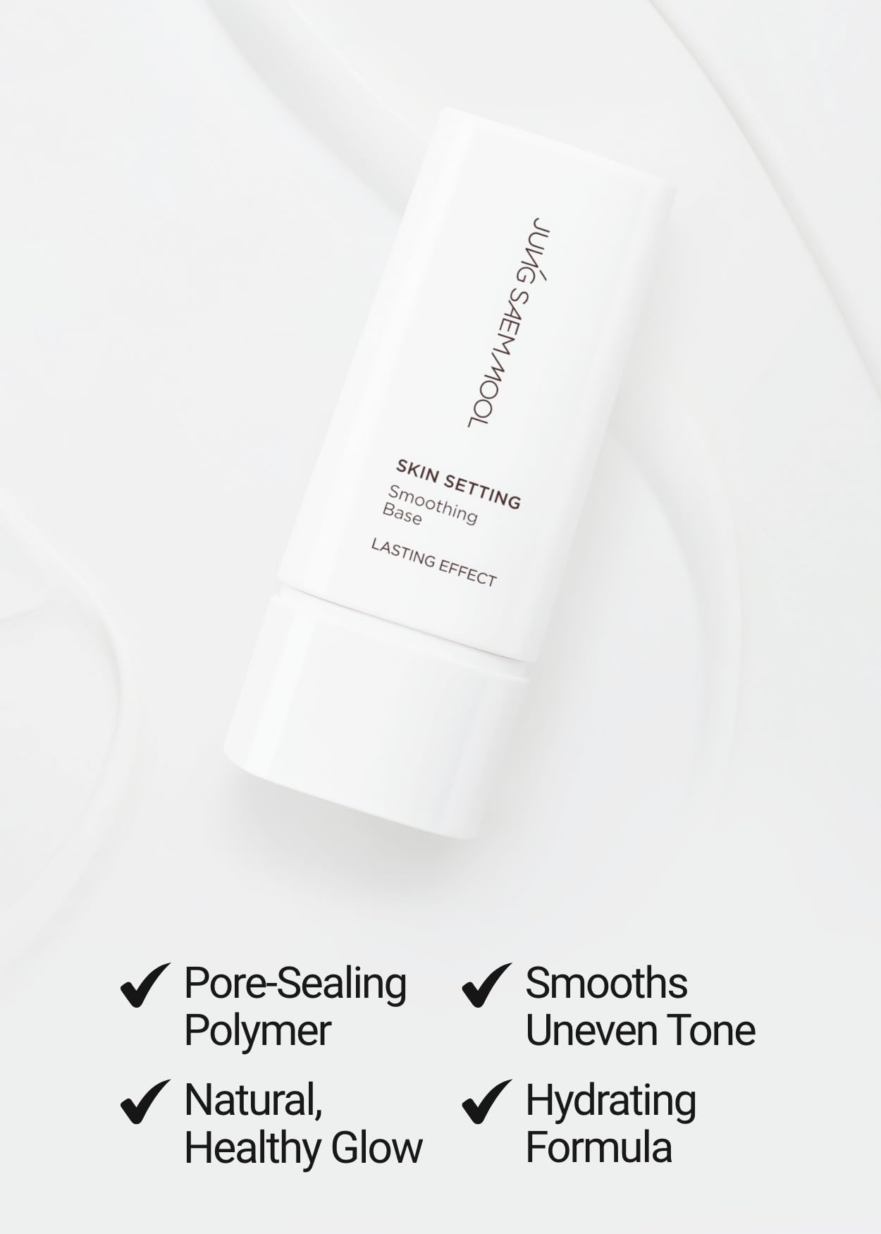Jung Saem Mool lightweight lotion texture application demonstrates fresh, non-greasy feel