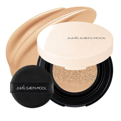 Jung Saem Mool mini cushion bottle shows natural radiant finish and buildable coverage.