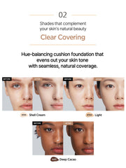 JUNG SAEM MOOL cushion close-up texture shows skin-like finish and lightweight hydration