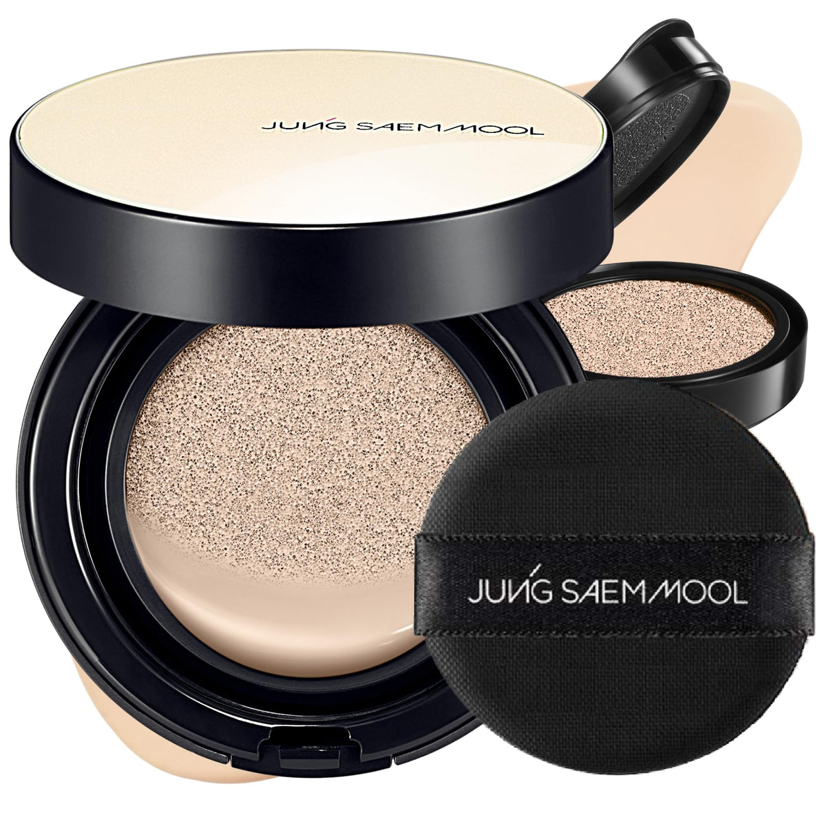 Jung Saem Mool Skin Nuder Cushion compact closeup for a natural glow makeup look.