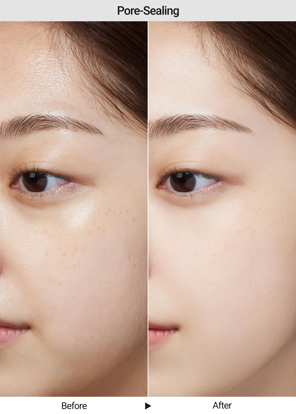 Jung Saem Mool T-zone priming demo focuses on oily areas for better adherence