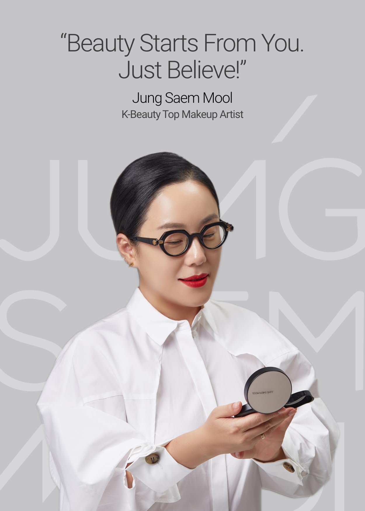 JUNG SAEM MOOL Artist Cushion Blush Lavender Pink travel-friendly design for portability.