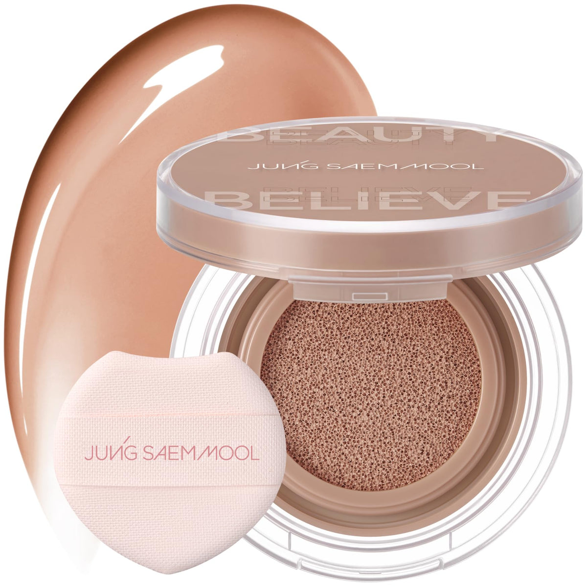 Jungsaemmool Artist Cushion Blush Ruddy Beige - puff-application for easy on-the-go touch-ups.