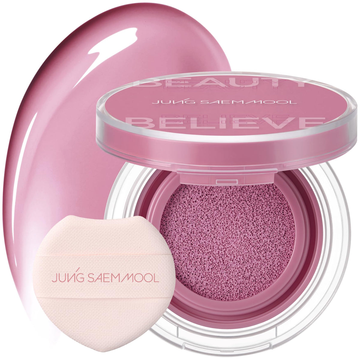 JUNGSAEMMOOL Artist Cushion Blush Blooming Pansy compact for portable glow and quick touch-ups