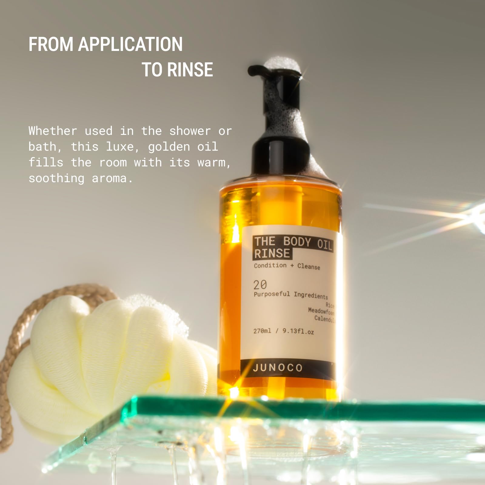Rice bran oil illustration highlights deep hydration for skin comfort.
