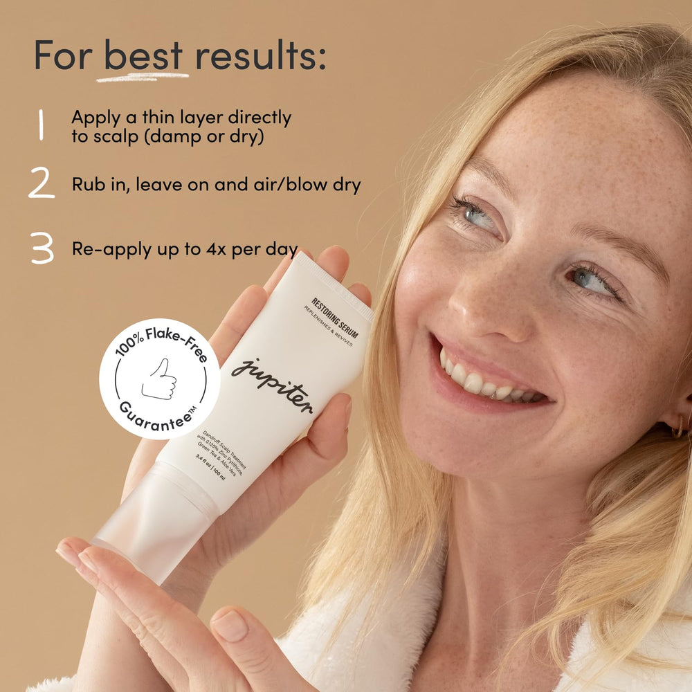 Jupiter Restoring Scalp Serum ingredients squalane visual emphasizes hydrating care.