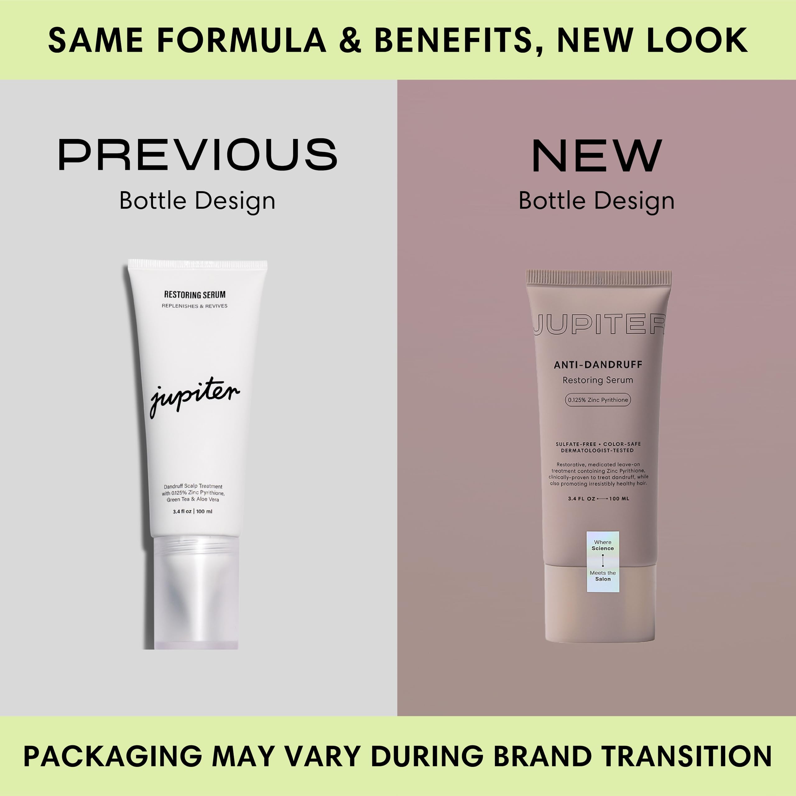 Jupiter Restoring Scalp Serum label closeup showcases color-safe, sulfate-free formula.