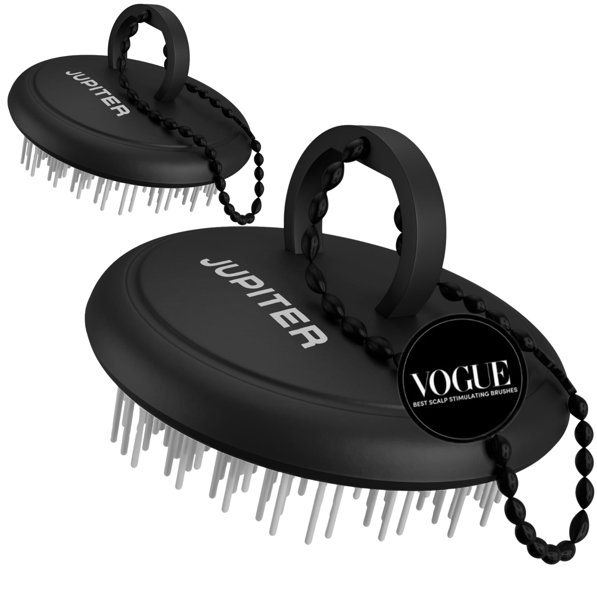 Jupiter Scalp Exfoliator 2-pack black packshot for at-home scalp care