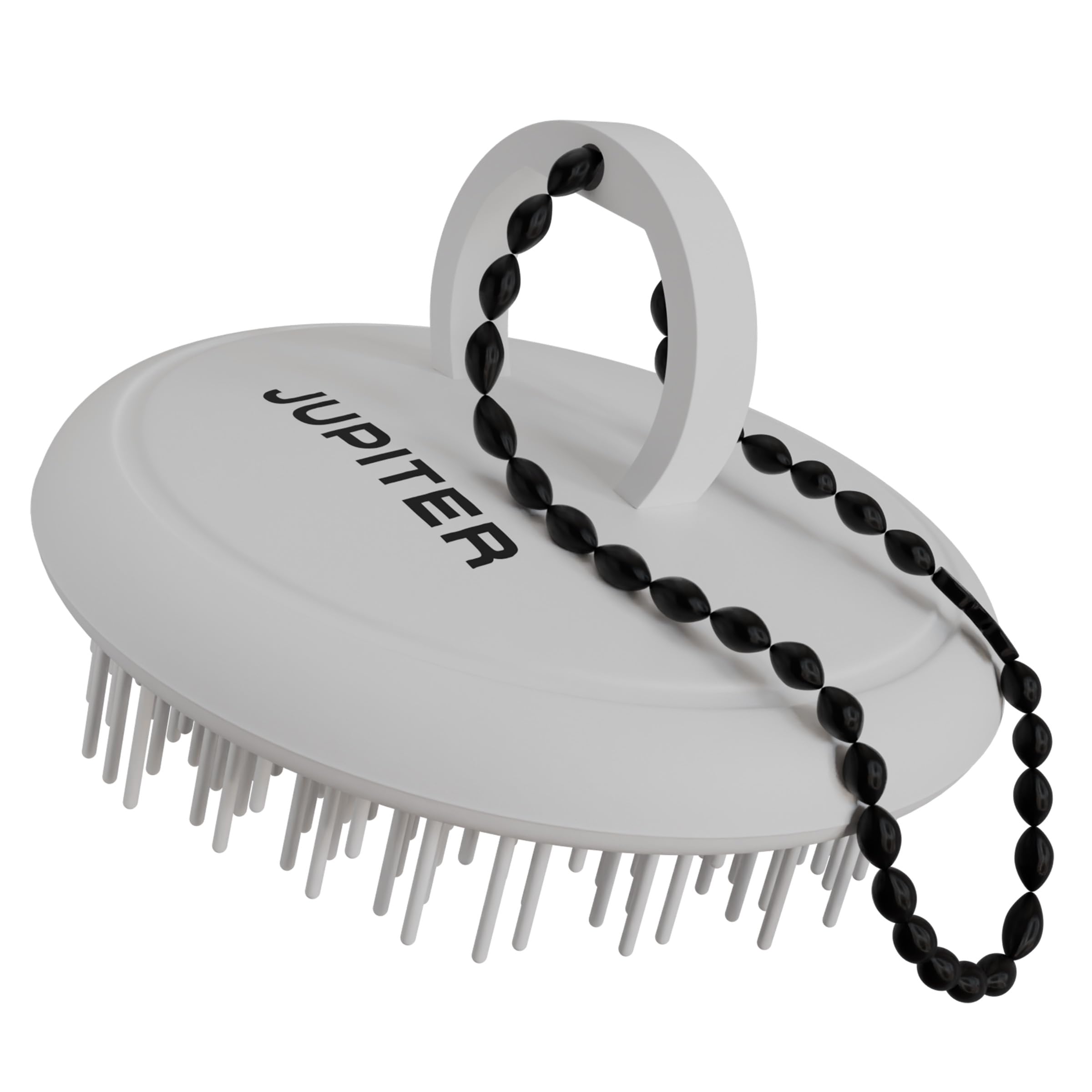 Jupiter Scalp Exfoliator front view shows ergonomic grip for comfortable, gentle exfoliation and scalp care.