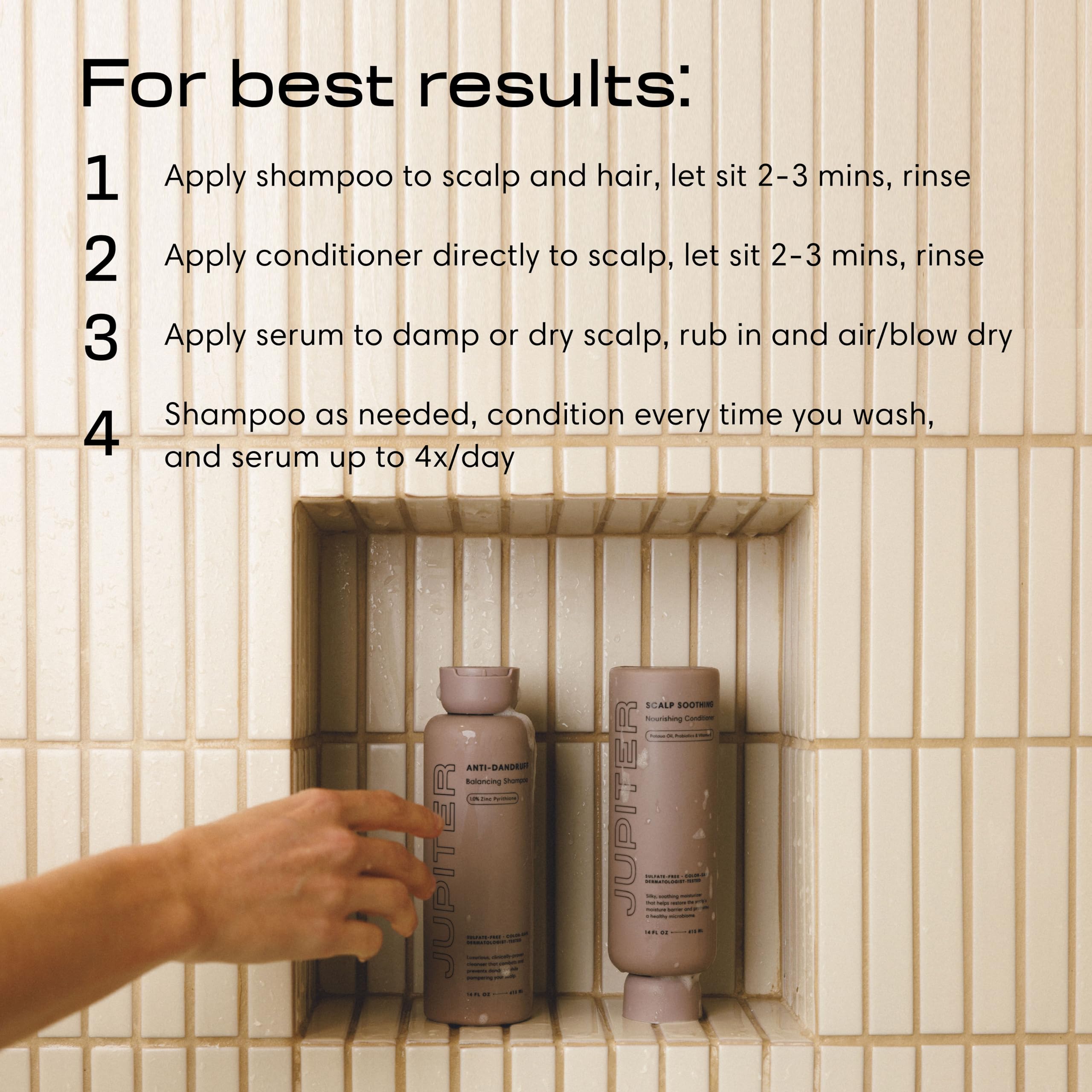 Jupiter Scalp Solution Trio pack shot highlights color-safe, vegan formula.