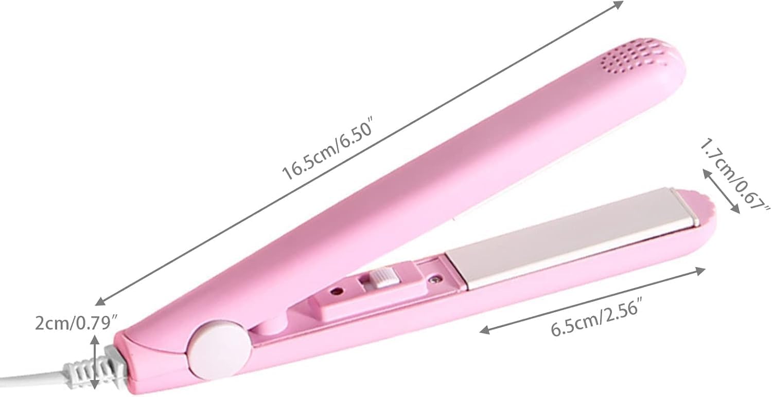 Juroicessry purple travel iron shows gentle heat for delicate strands.