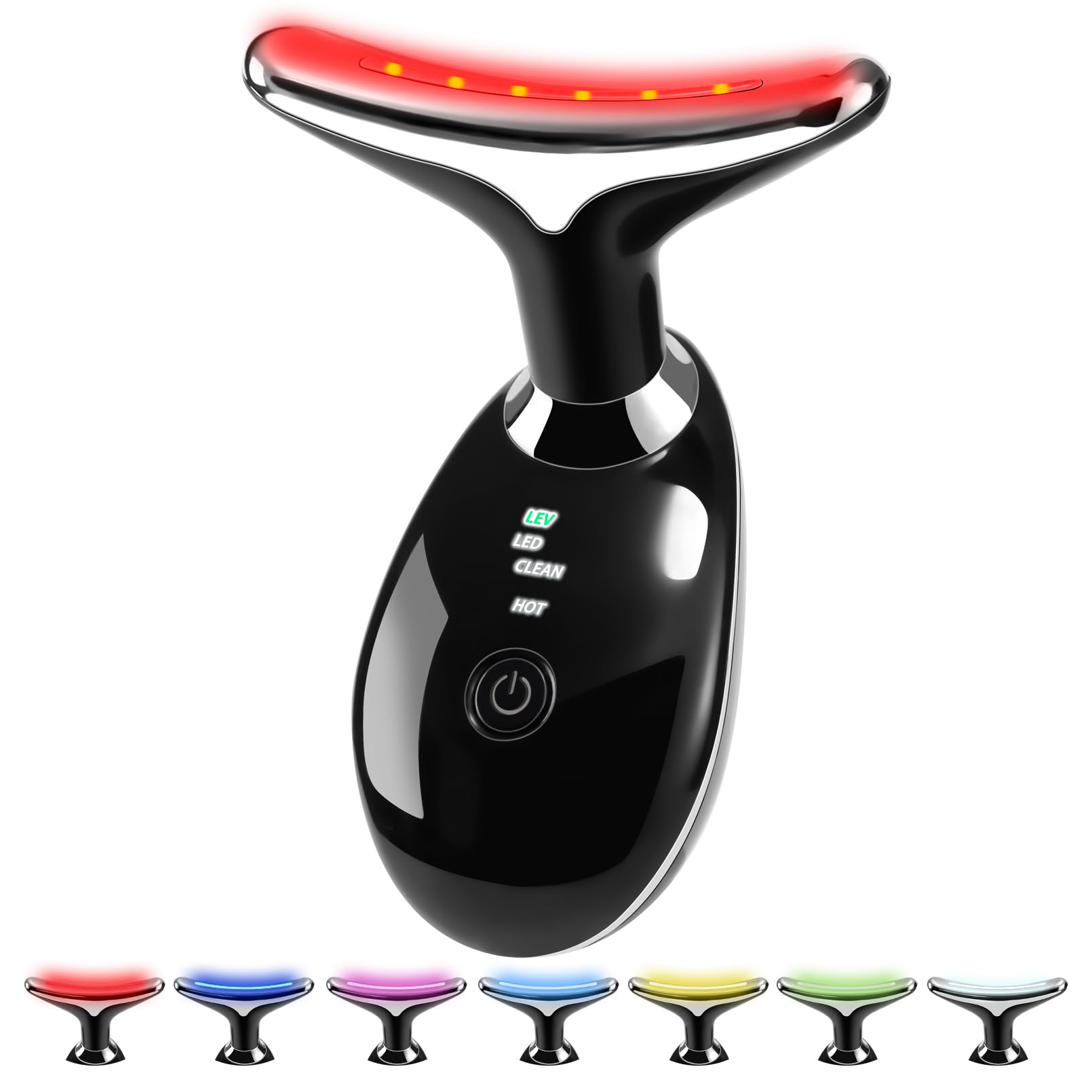 JURP 7-in-1 red-light face-neck massager front view enhances skincare absorption