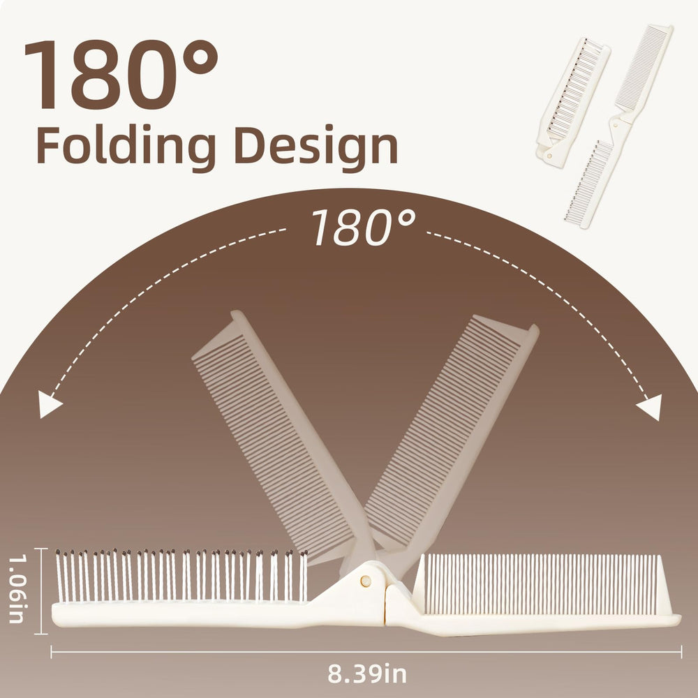 Jurrissa folding hair comb coarse teeth for quick detangling
