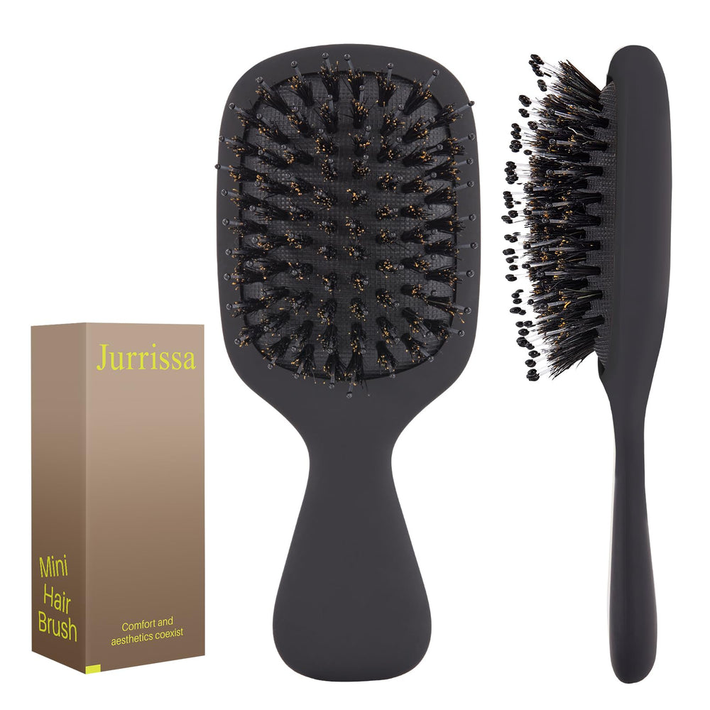 Jurrissa mini detangler brush compact travel design for quick knots in motion