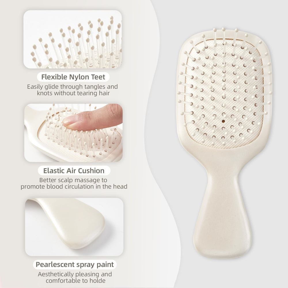 Jurrissa mini brush for all hair types helps reduce breakages and friction.