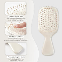 Jurrissa mini brush for all hair types helps reduce breakages and friction.