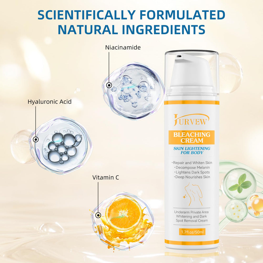 JURVEW brightening cream underarms applying for smoother skin