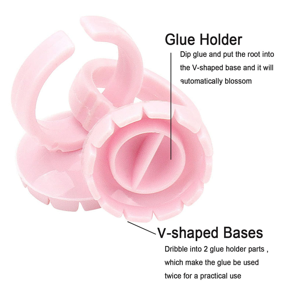 Jusbuya pink glue ring packaging highlights portable, handy tool for on-the-go artists