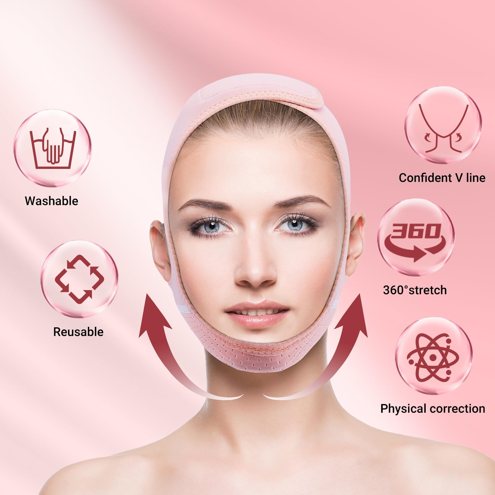 Juskaa V-Line Lifting Mask adjustable strap for secure, comfortable wear.