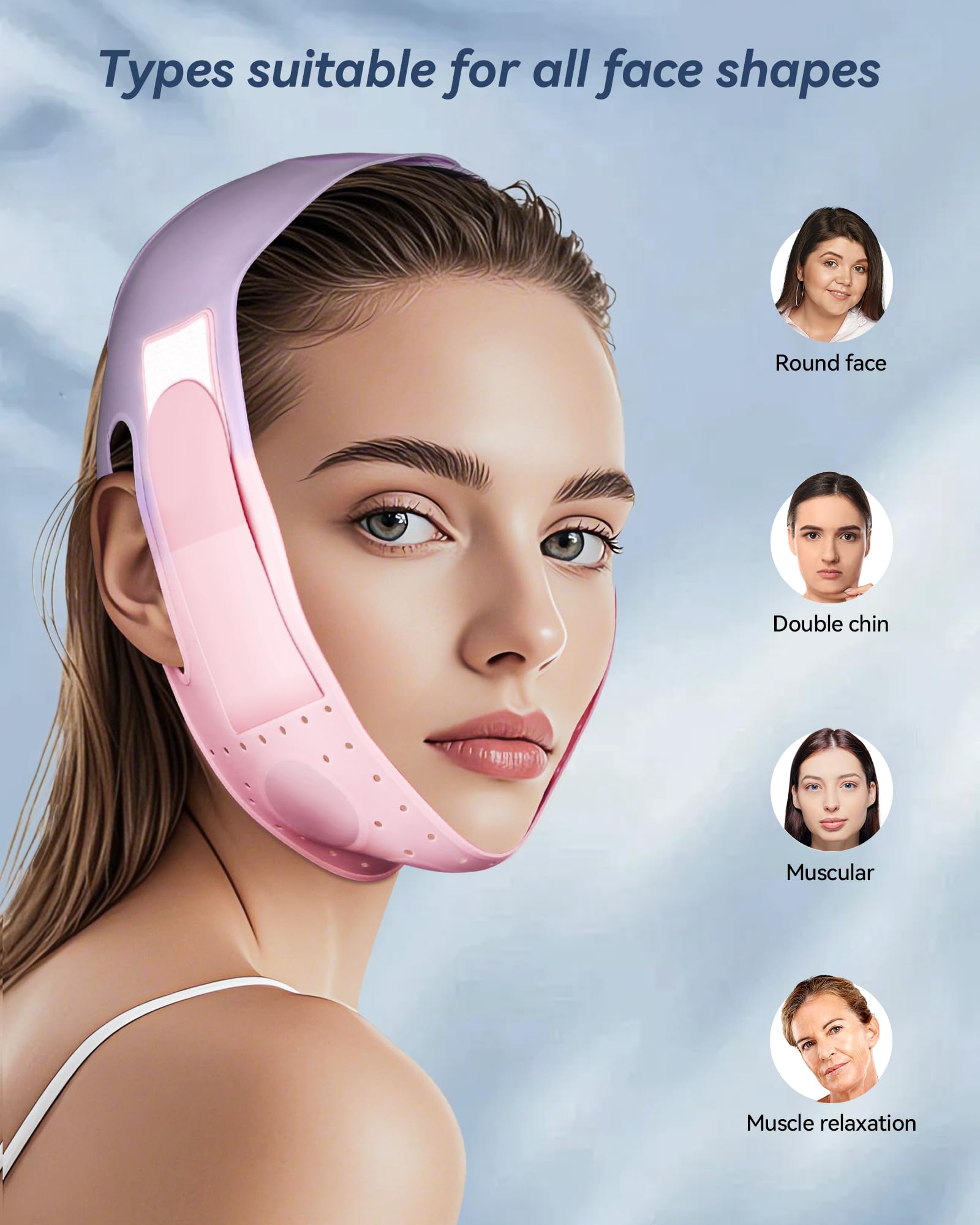 JUSMORE V-Line Sculpting Mask daily-use setup facilitates 15-30 minute sessions