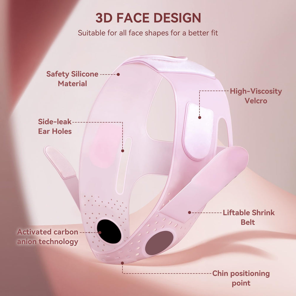 JUSRON 3D face-design fit highlights custom contour for comfortable wear.