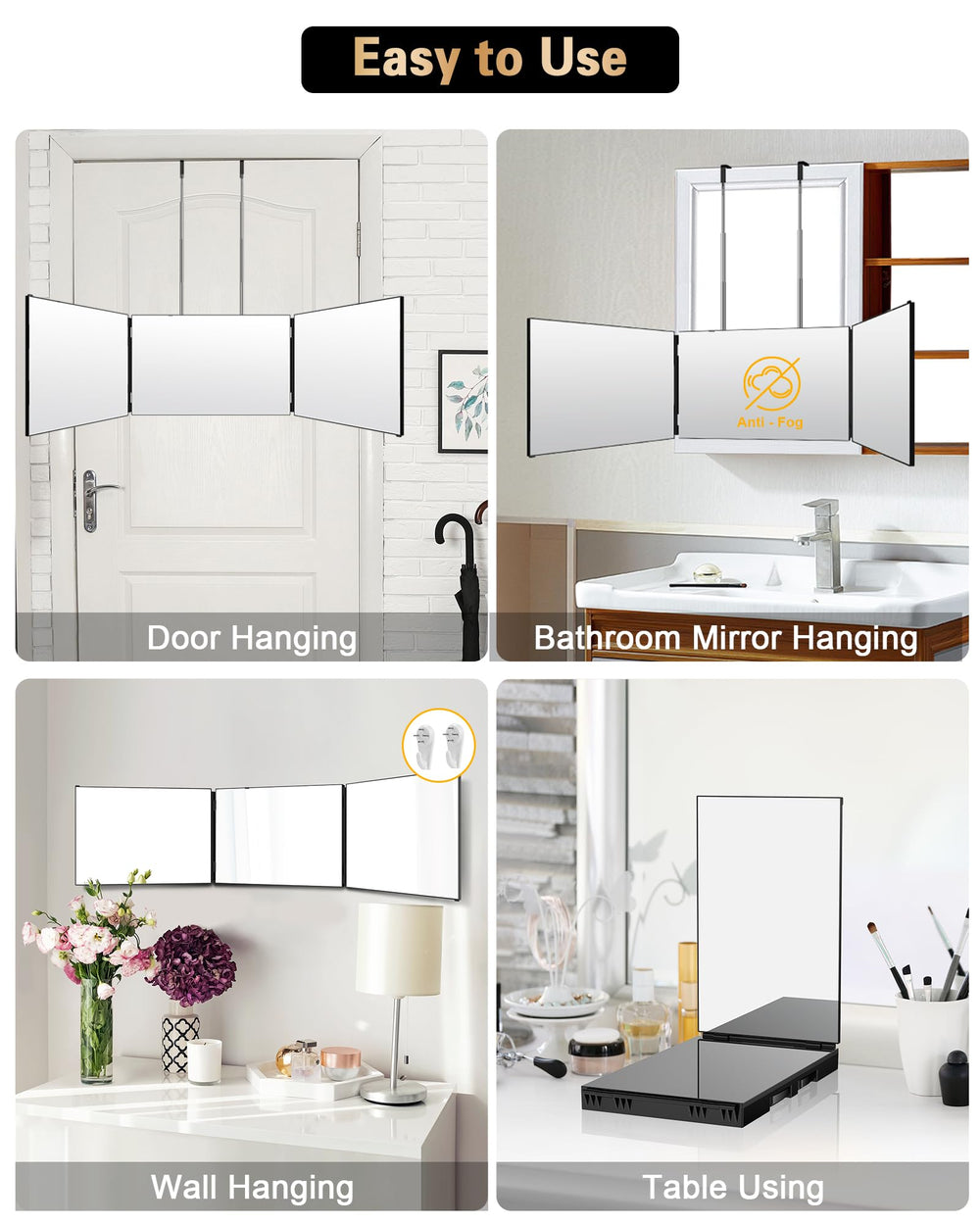JUSRON door-hanging setup demonstrates easy room-ready installation