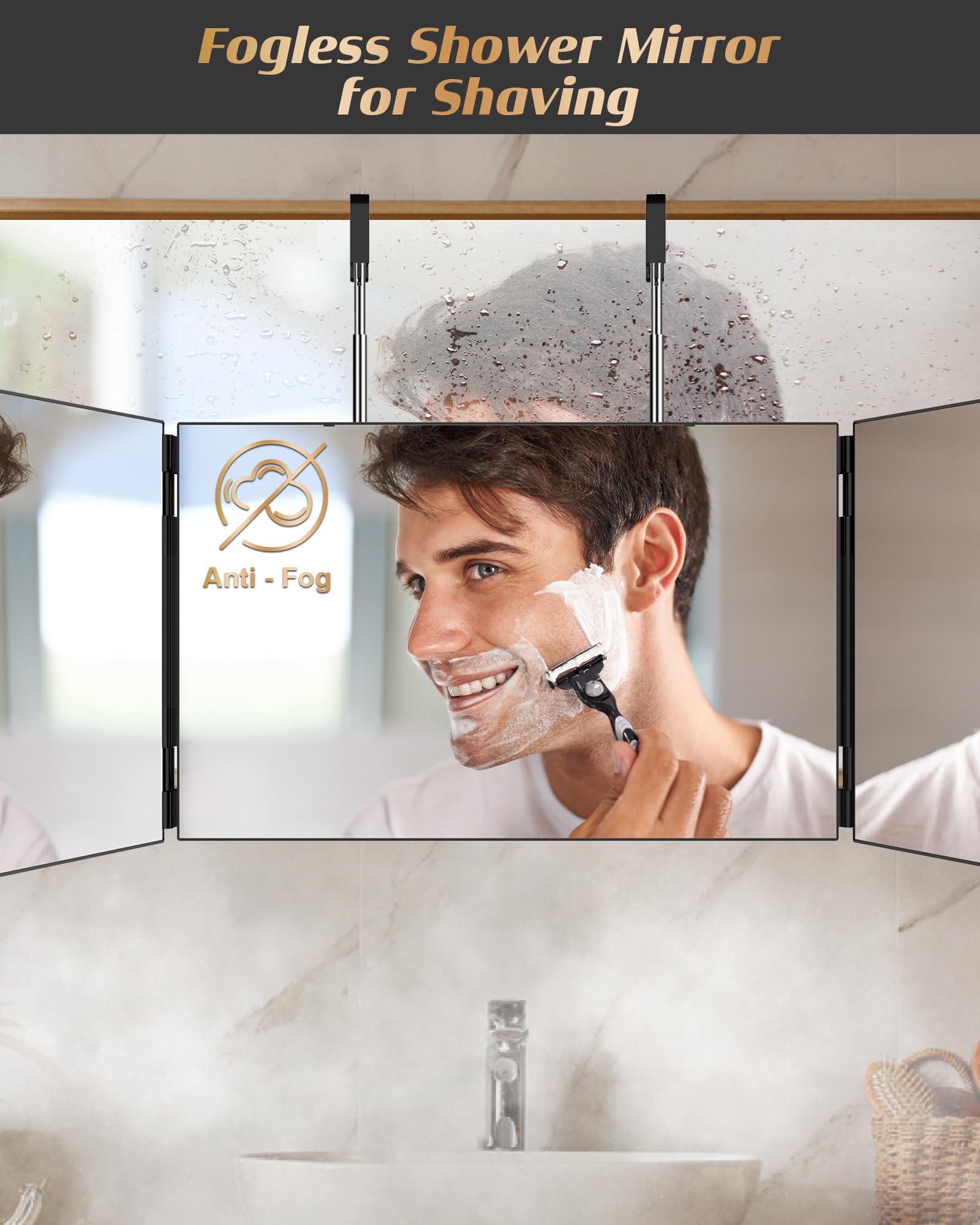 JUSRON door-hanging setup demonstrates quick installation