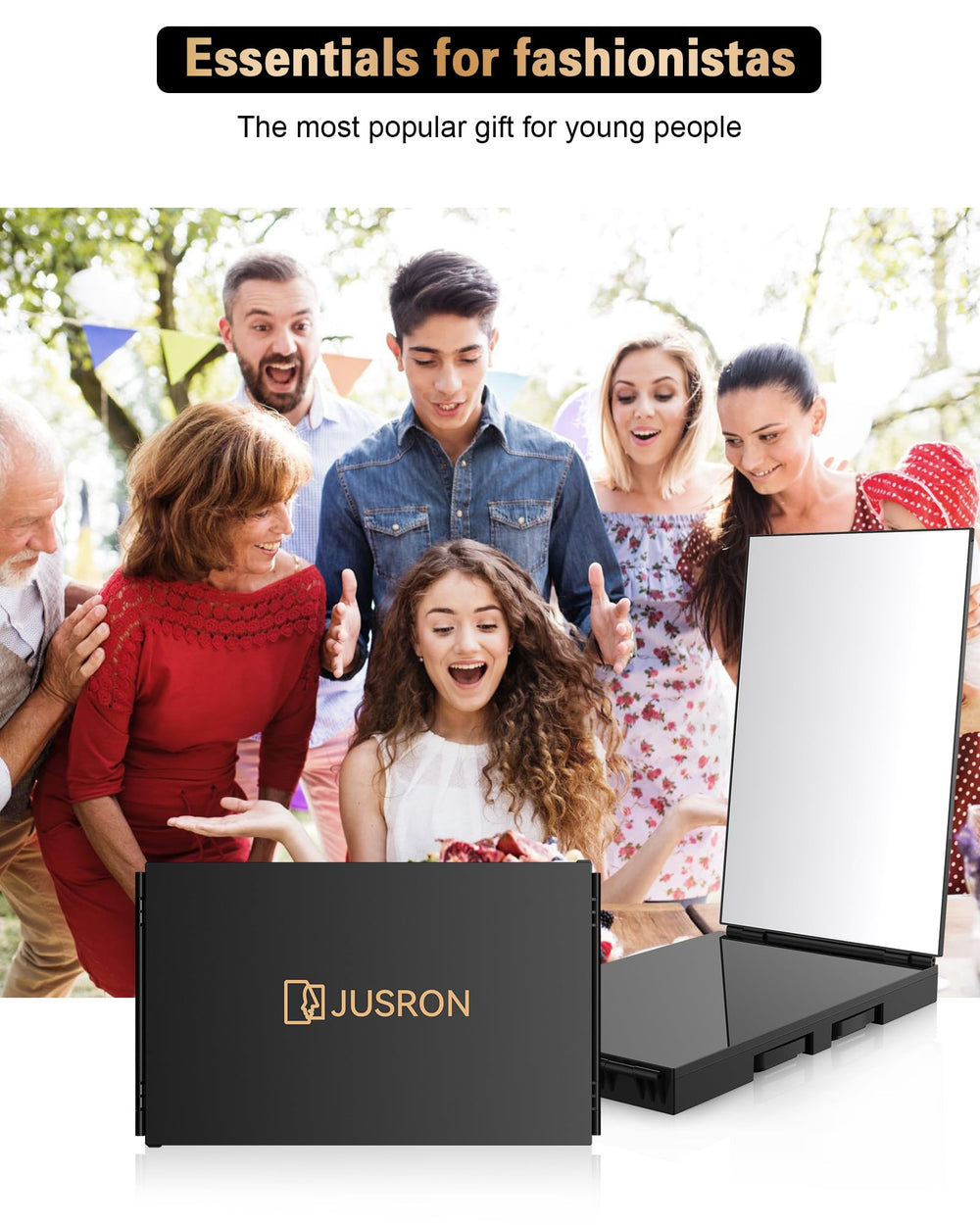 JUSRON table-stand setup provides stable freestanding use.