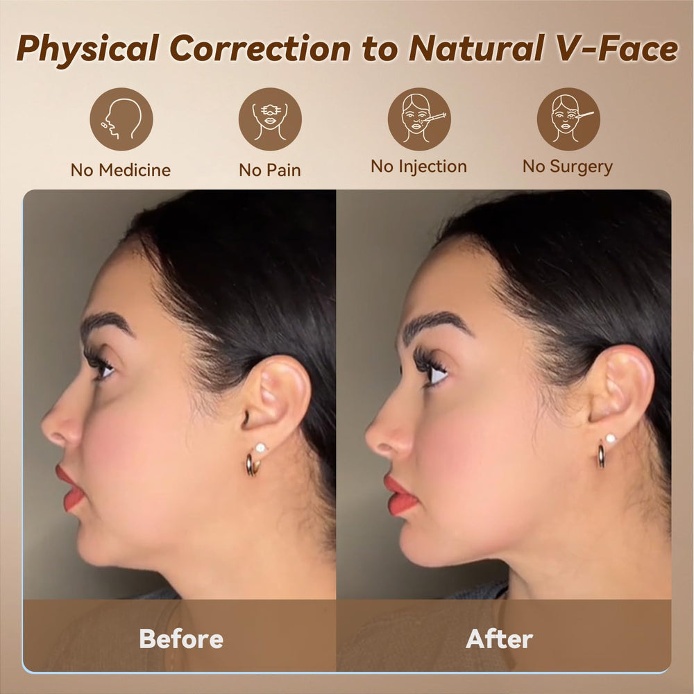 JUSRON V-Line Mask 3D-fit design demonstrates comfortable all-face coverage.